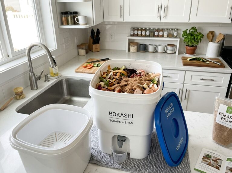 beginner bokashi bucket setup
